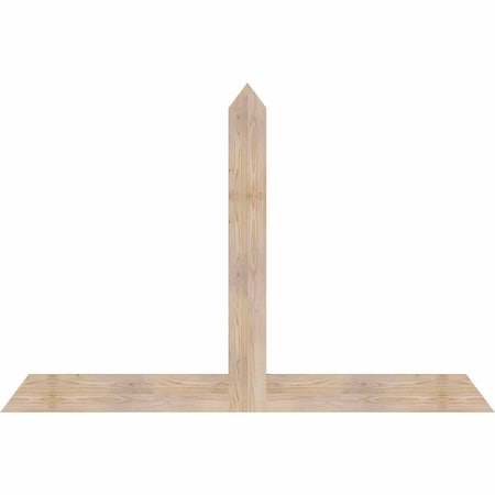 Ekena Millwork Portland Smooth Timber Gable Bracket, Douglas Fir, 72"W x 48"H x 1 1/2"D x 5 1/2"F, 16/12 Pitch GBW072X48X0206POR00SDF